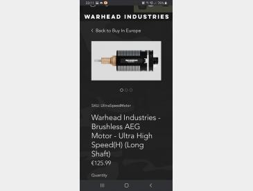 Warhead Industries - Brushless AEG Motor - Ultra High Speed(H)